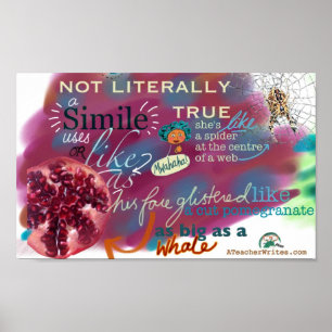 Póster Clases de literatura inglesa Simile KS2 y KS3