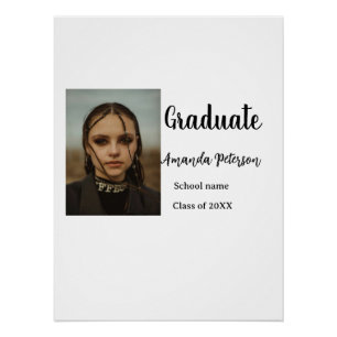 Póster Clásica graduación agregar nombre de foto clase de