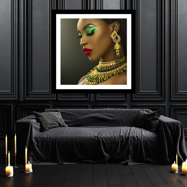 Póster Clásica Moda Guisana de oro verde esmeralda africa (Subido por el creador)