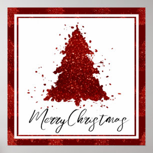 Póster Clásica Navidad   Rich Festiman Crimson Red