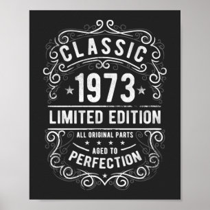 Póster Clásico 1973 Regalo de cumpleaños de edición lim