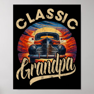 Póster Clásico Abuelo Divertido diciendo que los hombres 