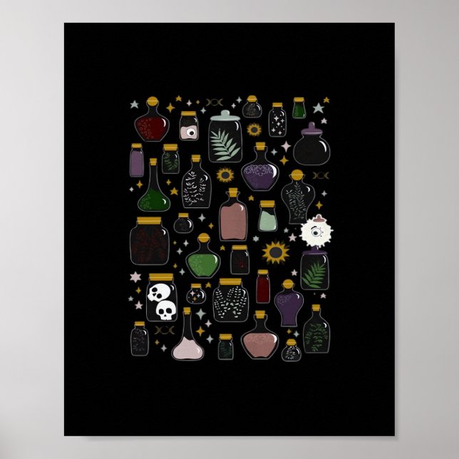 Póster Clásico apotecario de Whimsigoth (Frente)