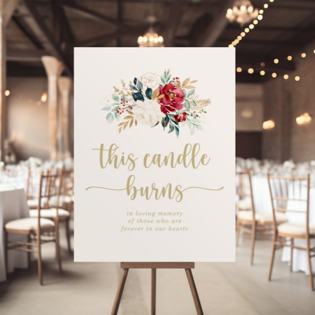 Póster Clásico cartel de vela floral dorada que se quema (Subido por el creador)