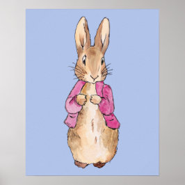 Póster Clásico conejo chaqueta rosa