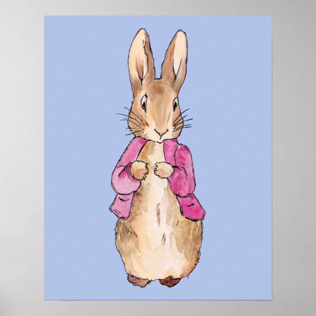 Póster Clásico conejo chaqueta rosa    (Frente)