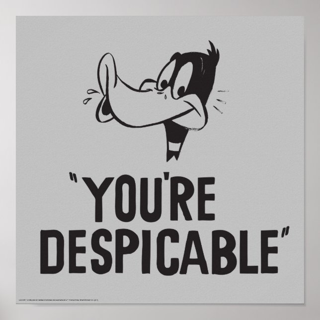 Póster Clásico DAFFY DUCK™ "Eres Despreciable" (Frente)
