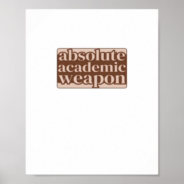 Póster Clásico de arma académica absoluta (Frente)