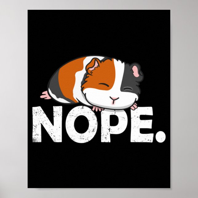 Póster Clásico de cerdo de Guinea (Frente)