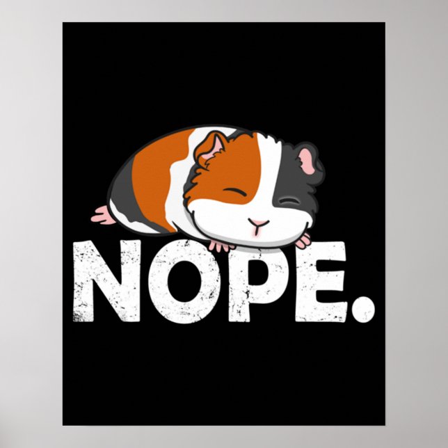 Póster Clásico de cerdo de Guinea (Frente)