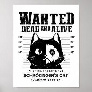 Póster clásico de gato buscado vivo o muerto