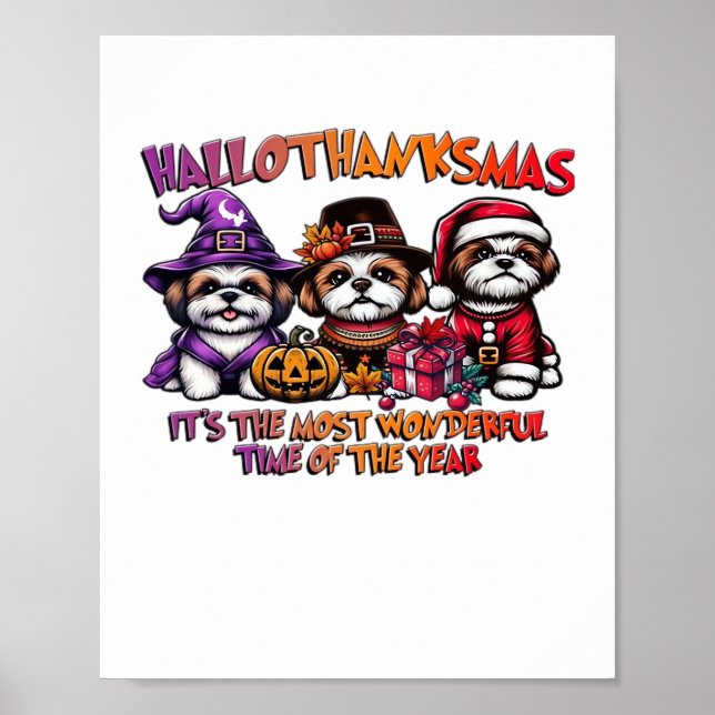 Póster Clásico de los Navidades de Acción de Gracias de S (Frente)