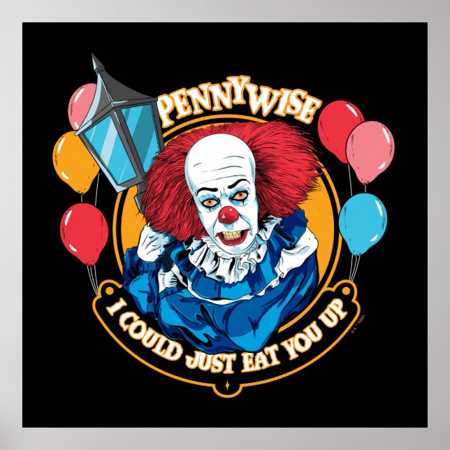 Póster Clásico De Pennywise - Podría Comerte. (Frente)