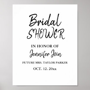 Póster Clásico Espuma de Ducha Nupcial Cobre Elegante 