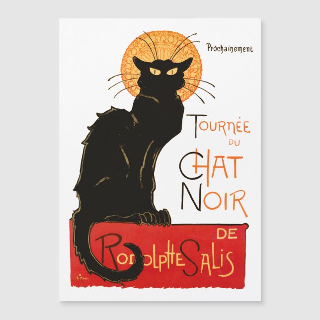 Póster Clásico Gato Negro Steinlen Chat Noir Franc (Anverso)