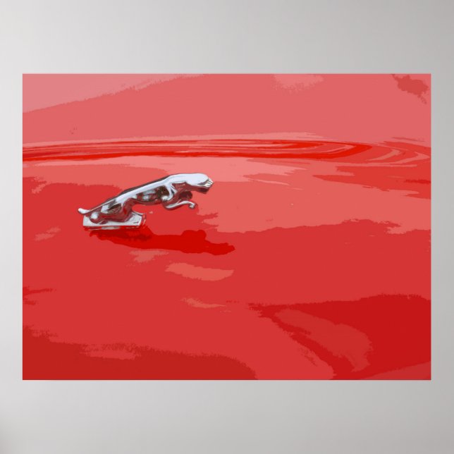 PÓSTER CLÁSICO JAGUAR BONNET MASCOT (Frente)