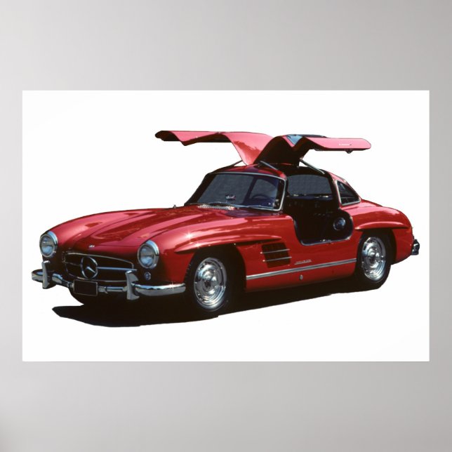Póster Clásico Mercedes Benz SLR300 Gullwing (Frente)