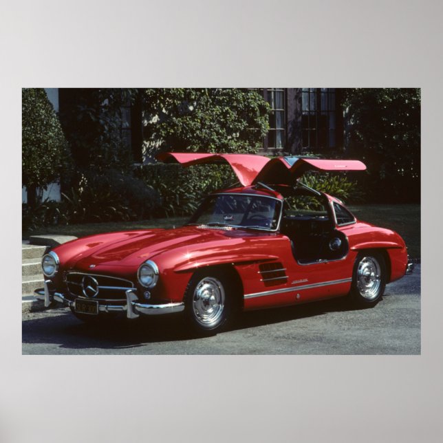 Póster Clásico Mercedes Benz SLR300 Gullwing (Frente)