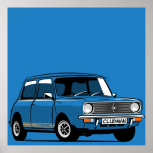 Póster Clásico Mini Club 1275 GT