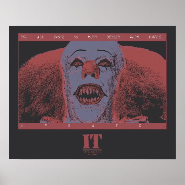 Póster Clásico Pennywise - Mucho mejor cuando tienes mied (Frente)