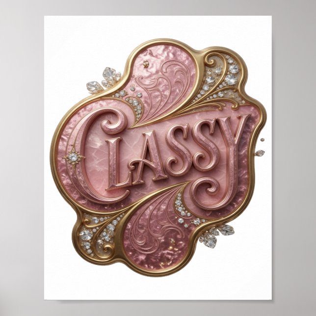 Póster Clásico Rosa CLÁSICO (Frente)