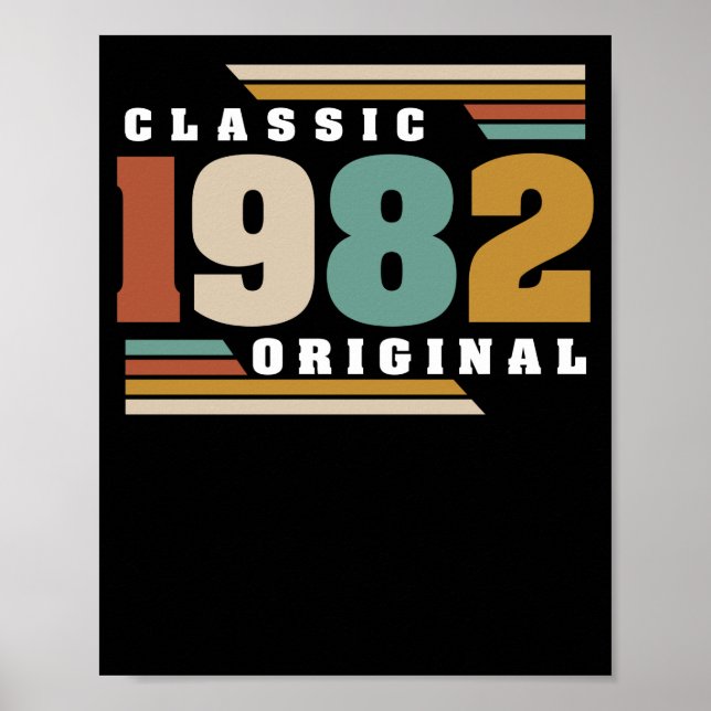 Póster Classic 1982 Original 40th Birthday 40 Year Old (Frente)