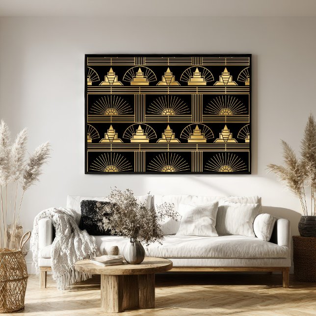 Póster Classic Gold & Black Art Deco Seamless Pattern (Subido por el creador)