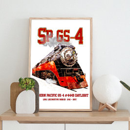 Póster Classic Southern Pacific GS-4 Steam Locomotive