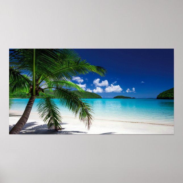 Póster Classic Tropical Island Beach Paradise (Frente)