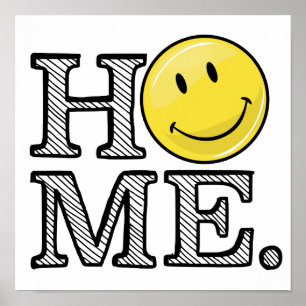 Póster Classic Yellow Happy Face   Calentamiento de vivie