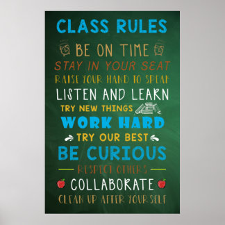 Póster Classroom Rules Poster