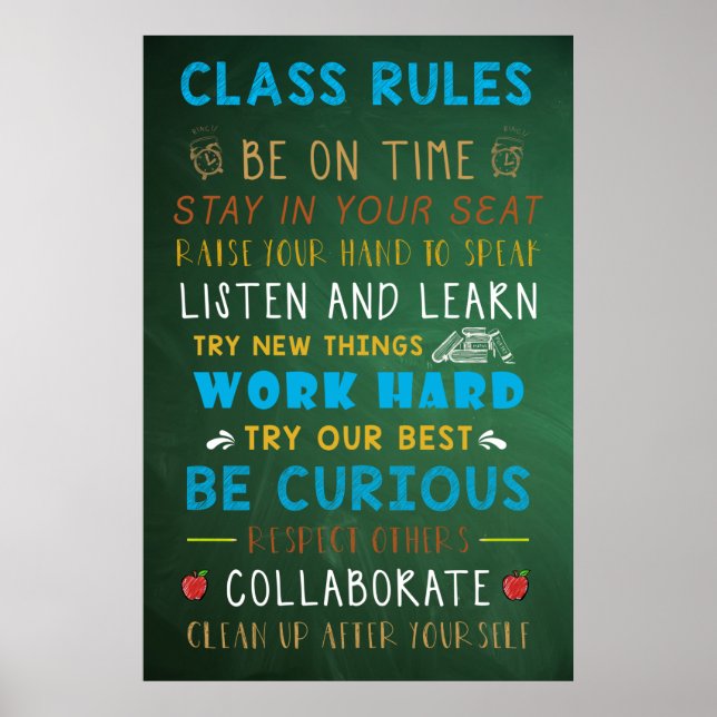 Póster Classroom Rules Poster (Frente)