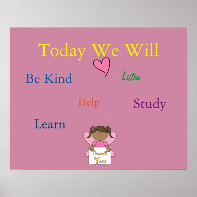 Póster Classroom Rules poster (Frente)