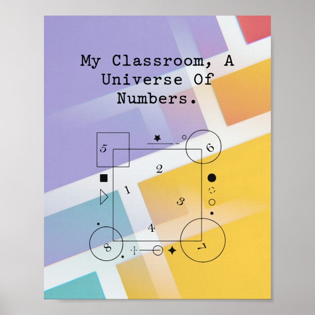 Póster Classroom Universe of Numbers | Math World (Frente)