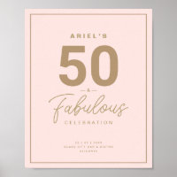 Classy Pink & Gold 50 y fabulosa fiesta de cumplea
