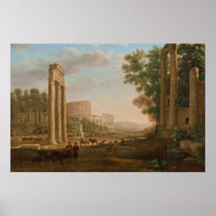 Póster Claude Lorrain - Ruinas del foro romano