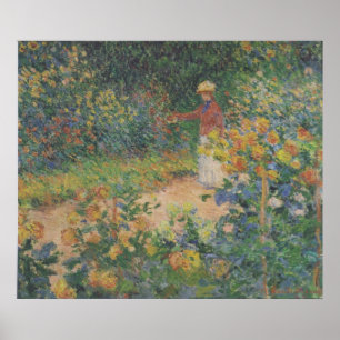Póster Claude Monet 1895 Vintage In the Garden