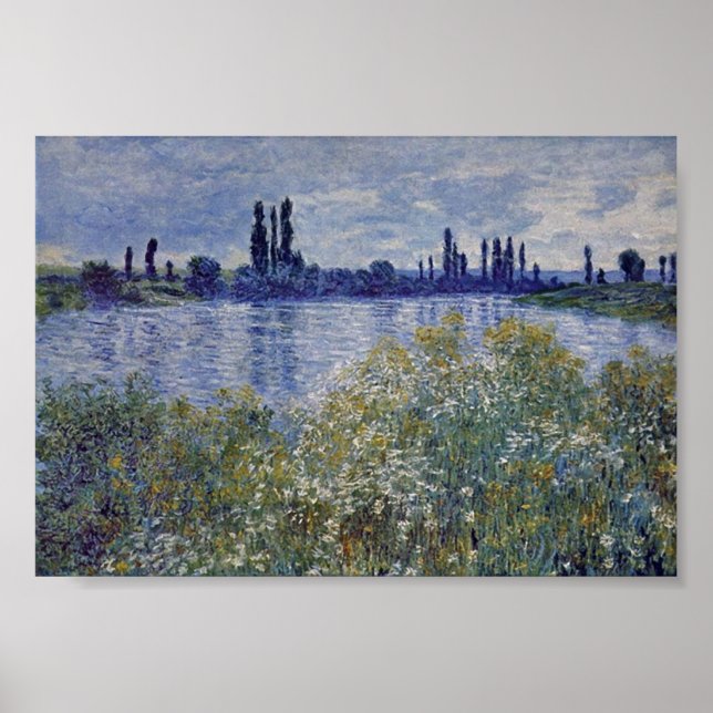 Póster Claude Monet - A orillas del Sena en Vetheuil (Frente)