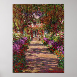Póster Claude Monet   A Pathway in Monet's Garden