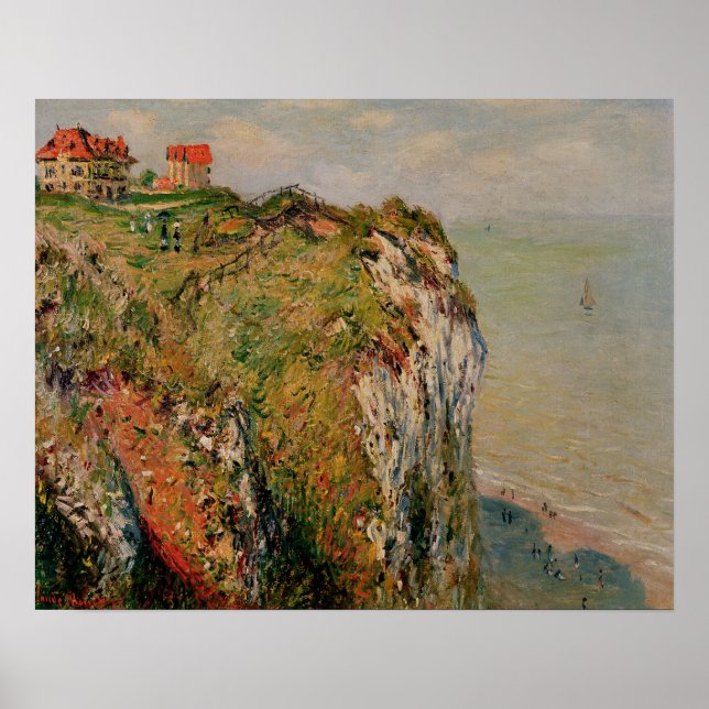 Póster Claude Monet | Acantilado en Dieppe, 1882 (Frente)