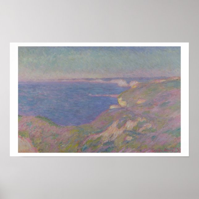 Póster Claude Monet | Acantilados Cerca De Dieppe (Frente)