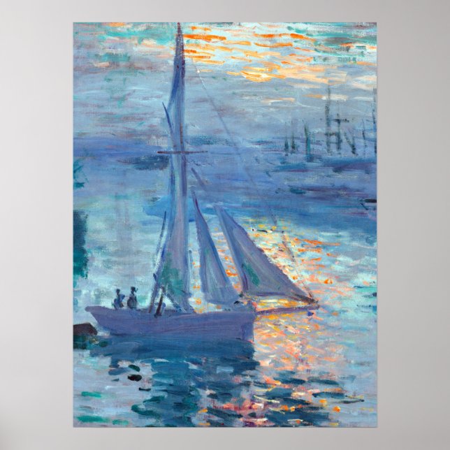 Póster Claude Monet Amanecer Marino (Frente)