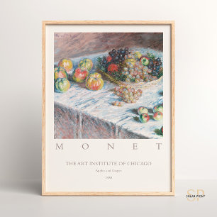 Póster Claude Monet Apples and Grapes Art Print