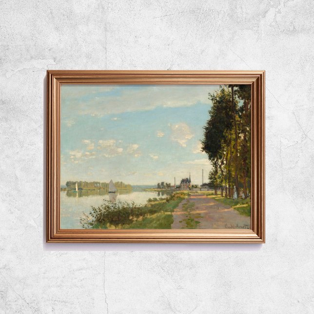 Póster Claude Monet Argenteuil Chateau (Claude Monet Argenteuil Chateau River French Art Poster
)