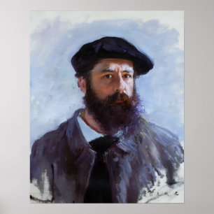 Póster Claude Monet, Autorretrato con boina,