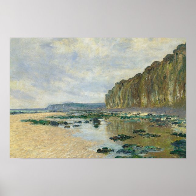 Póster Claude Monet - Baja marea en Varengeville (Frente)