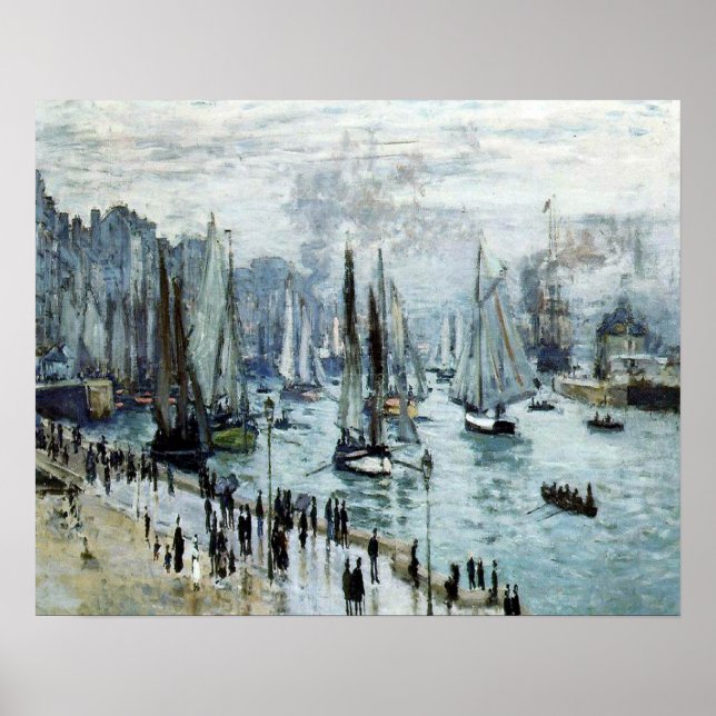 Póster Claude Monet Barcas de Pesca Dejando el Puerto  (Frente)
