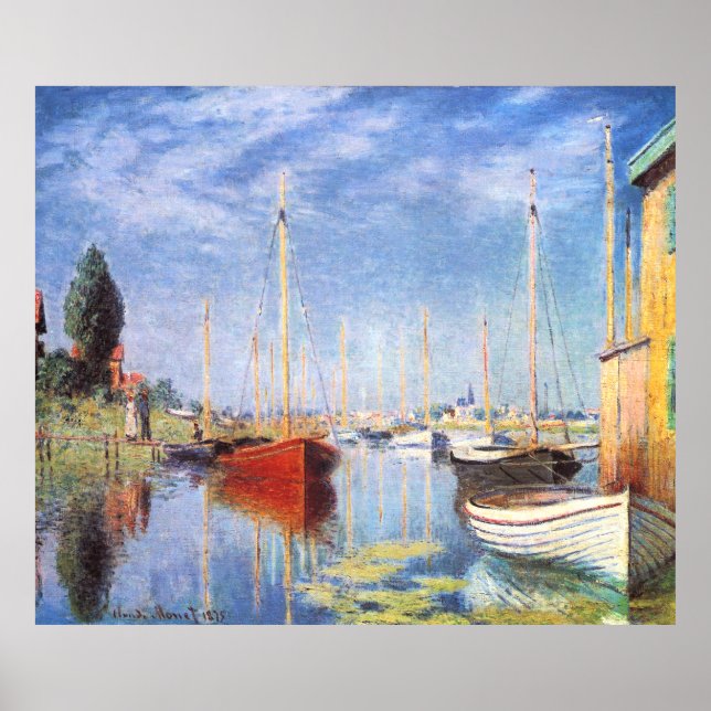 Póster Claude Monet: Barcos de placer en Argenteuil (Frente)