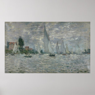Póster Claude Monet   Barcos o Regatta en Argenteuil