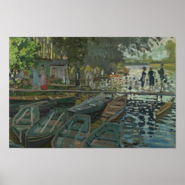 Póster Claude Monet - Bathers en La Grenouillere (Frente)